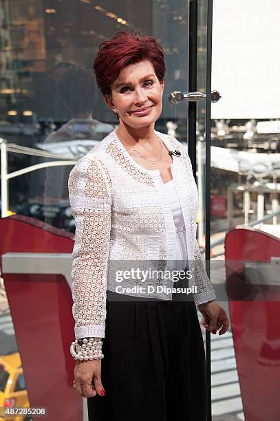 Sharon Osbourne visits "Extra" at their New York studios at H&M in Times Square on September 8, 2015 in New York City.