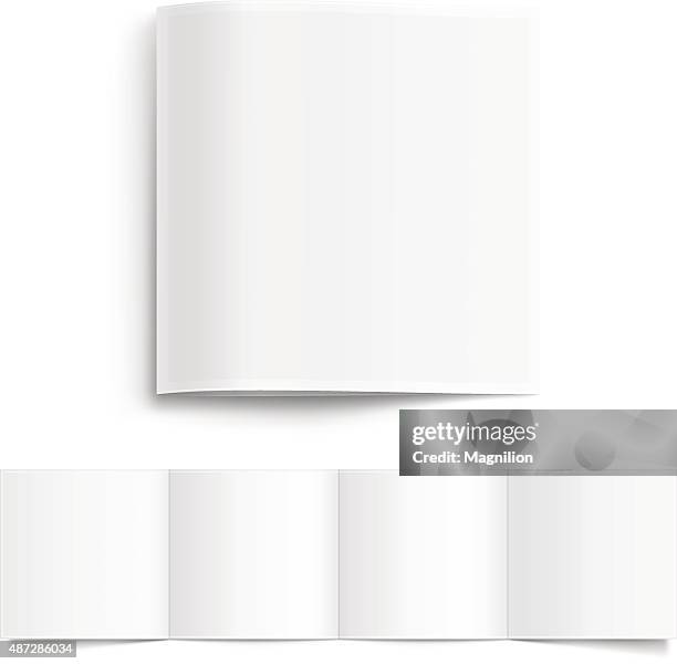 white blank booklet - folder stock illustrations