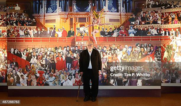 Sir Peter Blake attends the unveiling of his new mural at the Royal Albert Hall on April 29, 2014 in London, England.