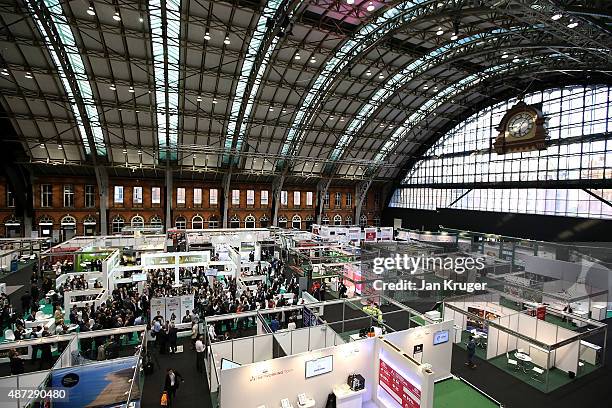 General view during an announcement for new added venues on day four of the Soccerex - Manchester Convention at Manchester Centralon September 8,...