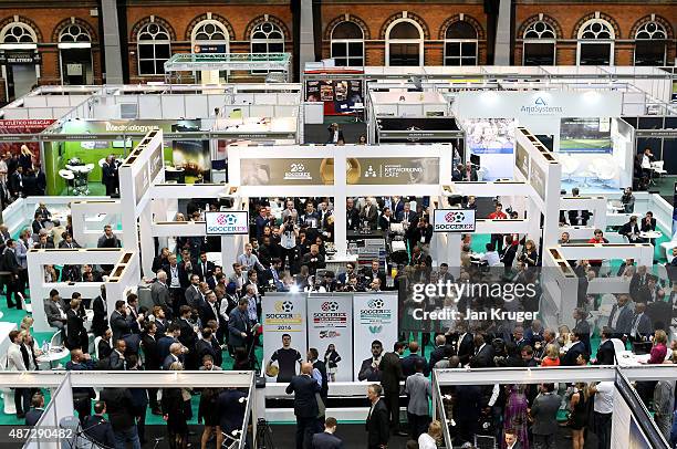 General view during an announcement for new added venues on day four of the Soccerex - Manchester Convention at Manchester Centralon September 8,...