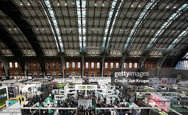 General view during an announcement for new added venues on day four of the Soccerex - Manchester Convention at Manchester Centralon September 8,...