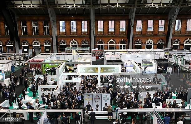 General view during an announcement for new added venues on day four of the Soccerex - Manchester Convention at Manchester Centralon September 8,...