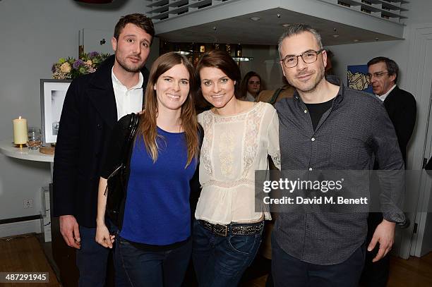 Angelo Di Muro, Jade Davidson, Holly Davidson and Anthony Fioravanti attend The Hepatitis C Trust's Bingo Night at The Groucho Club on April 28, 2014...