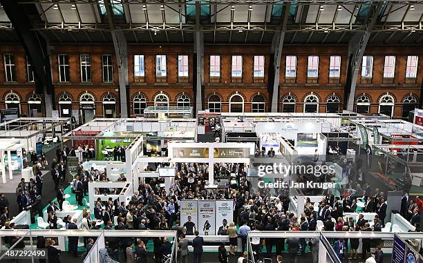 General view during an announcement for new added venues on day four of the Soccerex - Manchester Convention at Manchester Centralon September 8,...