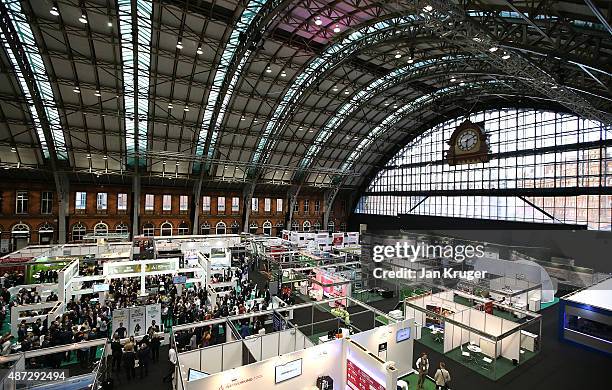 General view during an announcement for new added venues on day four of the Soccerex - Manchester Convention at Manchester Centralon September 8,...