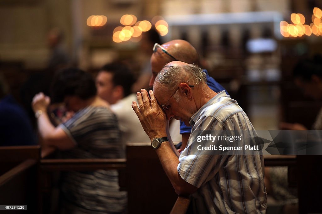 New York's St. Patrick's Cathedral Prepares For Pope Francis's Visit