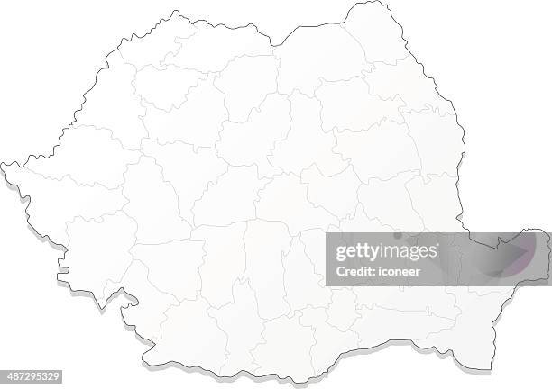 Romnia Mapa Branco, Foto de stock