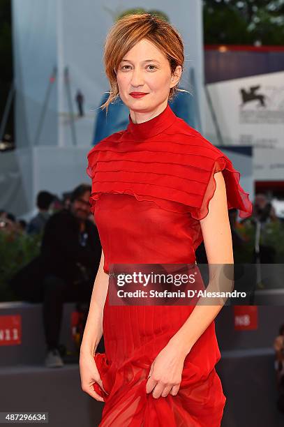 Alba Rohrwacher attends a premiere for 'Blood Of My Blood' during the 72nd Venice Film Festival at on September 8, 2015 in Venice, Italy.