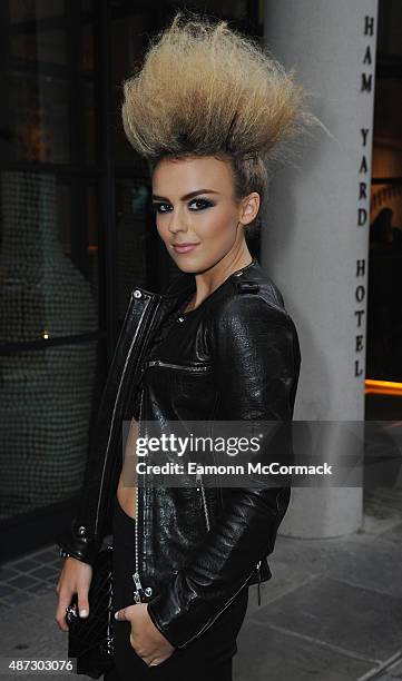 Tallia Storm attends the launch of Nine by Savannah Miller for Debenhams at Ham Yard Hotel on September 8, 2015 in London, England.
