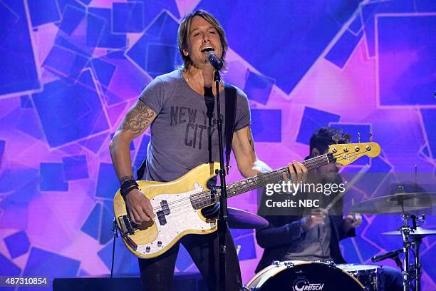 Episode 0324 -- Pictured: Musical guest Keith Urban performs on September 8, 2015 --