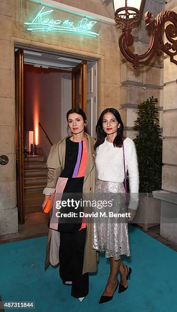 Lara Bohinc and Yasmin Mills attend the launch of the Academicians' Room private members club in The Keeper's House at The Royal Academy of Arts on...