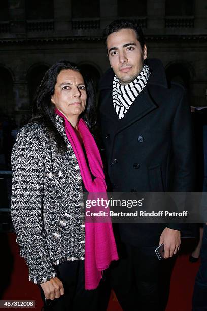 Francoise Bettencourt Meyers and her son Jean-Victor Meyers attend 'La Traviata' - Opera en Plein Air, produced by Benjamin Patou, 'Moma Group'. Held...