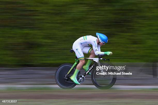 Michael Hepburn of Australia and Orica GreeEdge during the 5.57km Prologue stage of the Tour de Romandie on April 29, 2014 in Ascona, Switzerland.