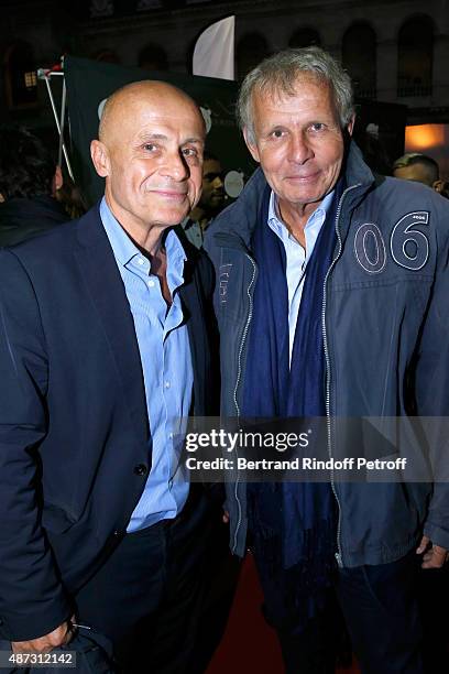 Writer Olivier Poivre d'Arvor and his brother Journalist Patrick Poivre d'Arvor attends 'La Traviata' - Opera en Plein Air, produced by Benjamin...