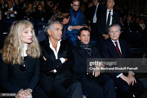 Stage Director of the Opera Arielle Dombasle, her husband Writer Bernard-Henri Levy, French Prime Minister Manuel Valls and his wife's American...