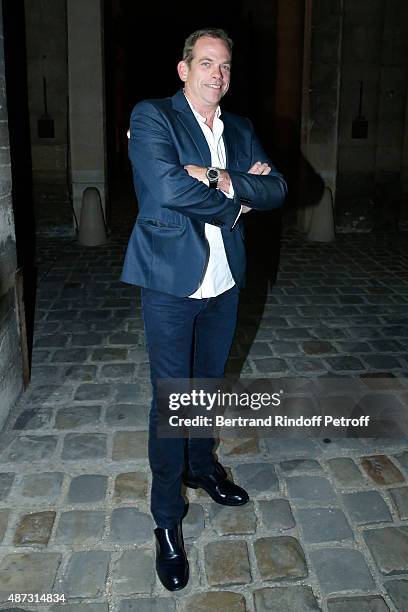 Singer Garou attends 'La Traviata' - Opera en Plein Air, produced by Benjamin Patou, 'Moma Group'. Held at Hotel Des Invalides on September 8, 2015...