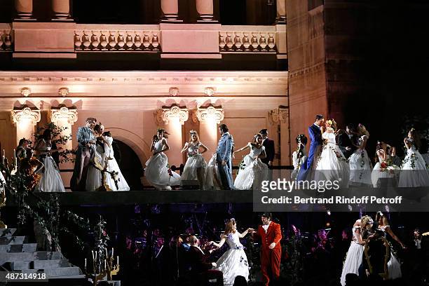 Illustration View of 'La Traviata' - Opera en Plein Air, produced by Benjamin Patou, 'Moma Group'. Held at Hotel Des Invalides on September 8, 2015...