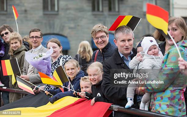 General view when King Philippe and Queen Mathilde of Belgium visits the swedish Riksdag on April 29, 2014 in Stockholm, Sweden.