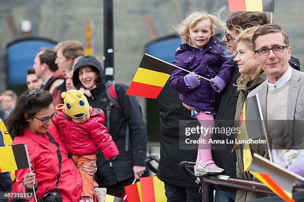 General view when King Philippe and Queen Mathilde of Belgium visits the swedish Riksdag on April 29, 2014 in Stockholm, Sweden.