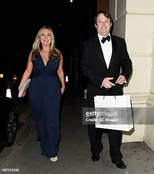 Victoria Coren Mitchell and David Mitchell attend The GQ Man of The Year Awards 2015 on September 8, 2015 in London, England.