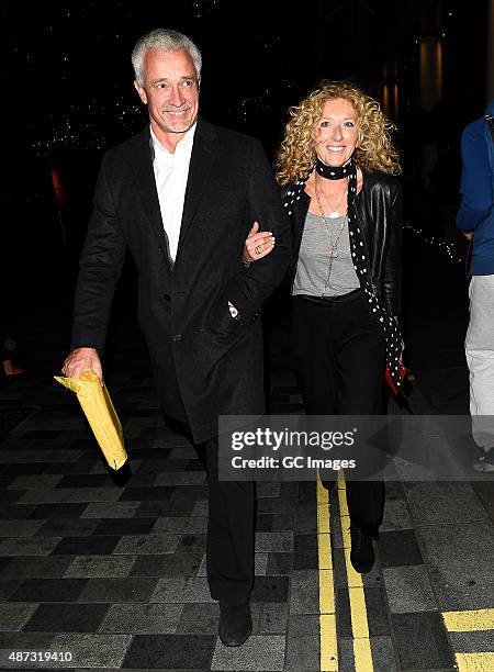 Edwin Miller and Kelly Hoppen attend Nine By Savannah Miller for Debenhams launch party at the Ham Yard Hotel on September 8, 2015 in London, England.