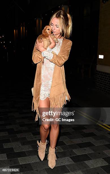 Kimberley Garner attends Nine By Savannah Miller for Debenhams launch party at the Ham Yard Hotel on September 8, 2015 in London, England.