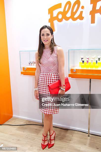 Tamara Falco attends Folli Follie flagship store inauguration at Folli Fillie on April 29, 2014 in Madrid, Spain.