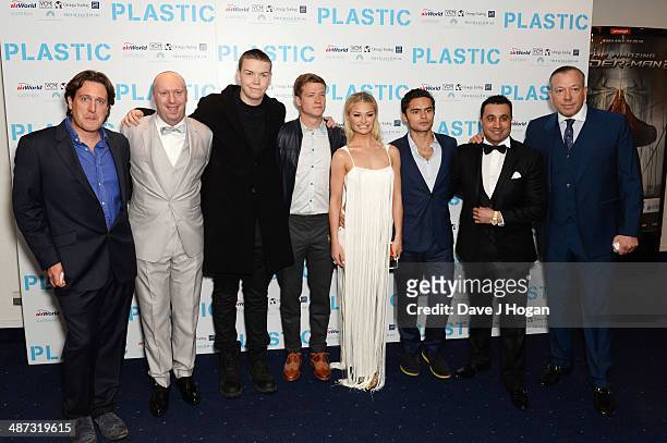 Julian Gilby, Chris Howard, Will Poulter, Ed Speleers, Emma Rigby, Sebastian De Souza, Saqib Ahmed and Terry Stone attend the UK premiere of...