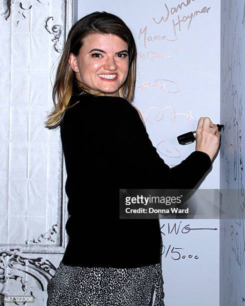 Leslye Headland poses after discussing "Sleeping With Other People" during the AOL Build Series at AOL Studios In New York on September 8, 2015 in...