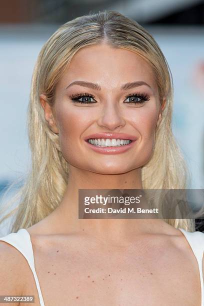 Emma Rigby attends the UK Premiere of "Plastic" at the Odeon West End on April 29, 2014 in London, England.