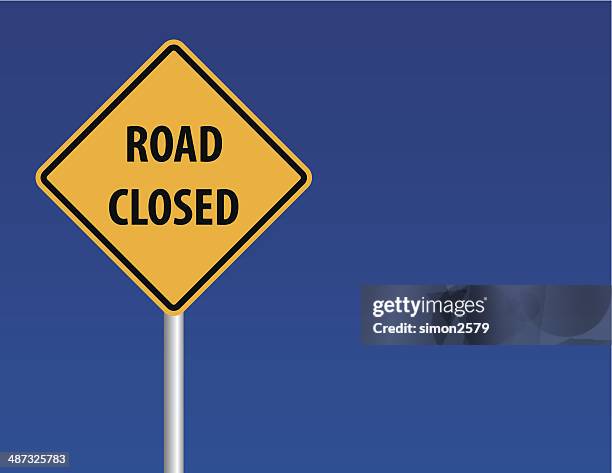 road closed sign - road closed stock illustrations