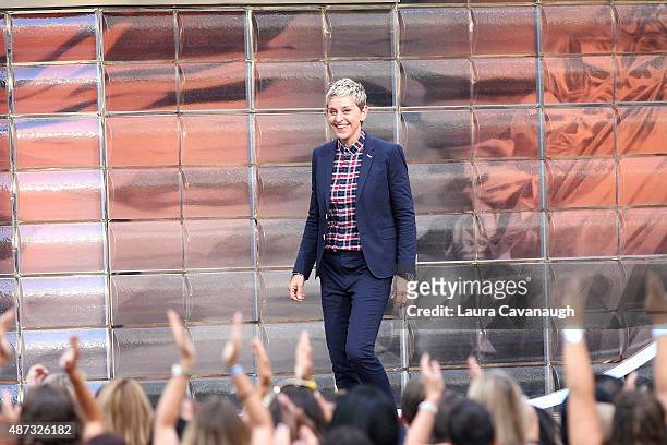Ellen DeGeneres attends "The Ellen DeGeneres Show" Season 13 bi-coastal premiere at Rockefeller Center on September 8, 2015 in New York City.