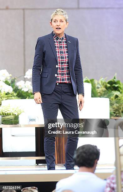 Ellen DeGeneres attends "The Ellen DeGeneres Show" Season 13 bi-coastal premiere at Rockefeller Center on September 8, 2015 in New York City.