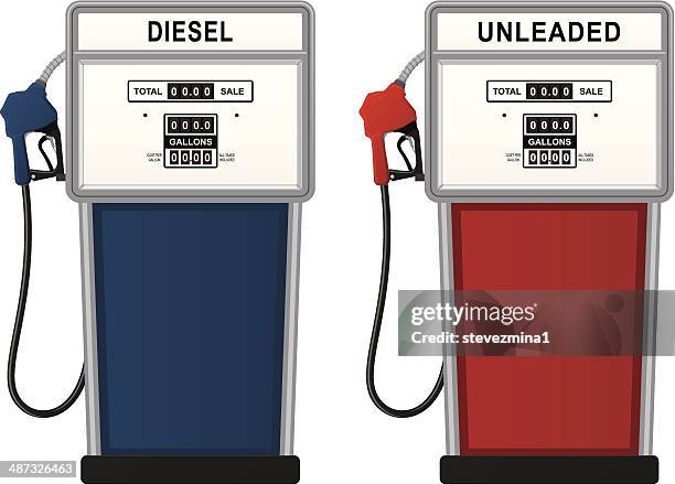 gas pumps - diesel stock illustrations