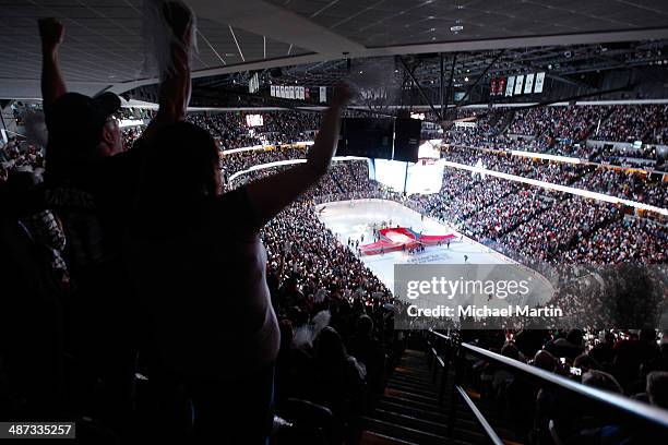 General View prior to the game of the Colorado Avalanche against the Minnesota Wild in Game Five of the First Round of the 2014 Stanley Cup Playoffs...