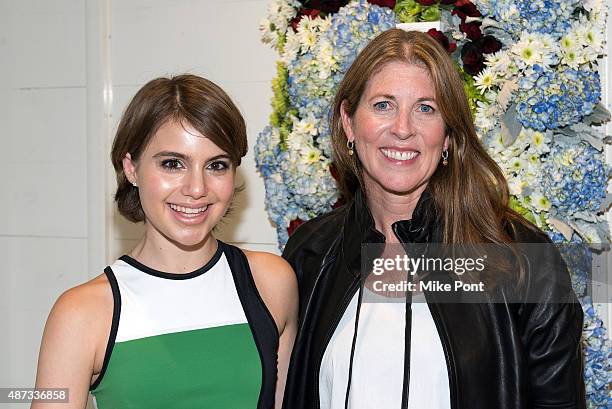 Actress Sami Gayle and Athleta president Nancy Green attend the Derek Lam 10C Athleta launch party at the Athleta Flagship store on September 8, 2015...