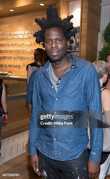 Artist Bradley Theodore attends the Derek Lam 10C Athleta launch party at the Athleta Flagship store on September 8, 2015 in New York City.