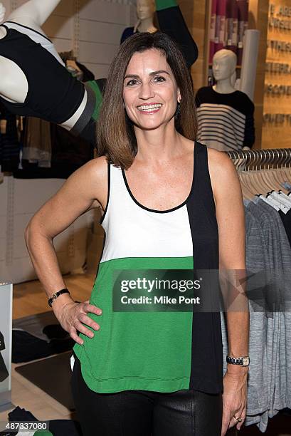 Marketing & Customer Engagement at Athleta Elisabeth Charles attends the Derek Lam 10C Athleta launch party at the Athleta Flagship store on...