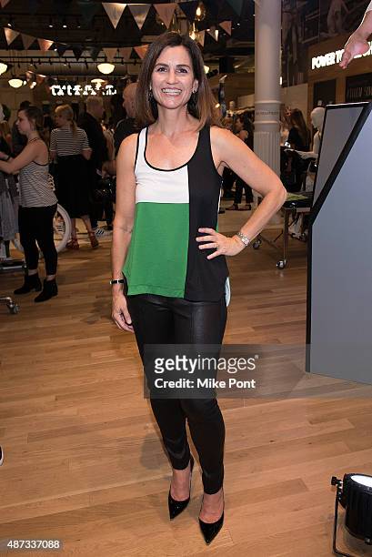 Marketing & Customer Engagement at Athleta Elisabeth Charles attends the Derek Lam 10C Athleta launch party at the Athleta Flagship store on...