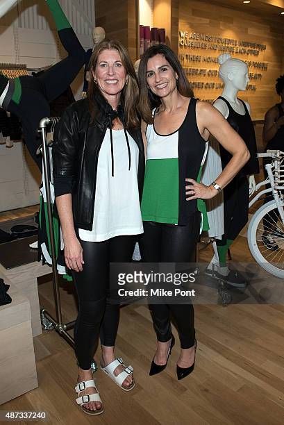 Nancy Green and Elisabeth Charles attend the Derek Lam 10C Athleta launch party at the Athleta Flagship store on September 8, 2015 in New York City.