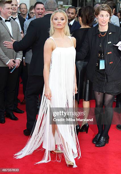 Emma Rigby attends the UK Premiere of "Plastic" at Odeon West End on April 29, 2014 in London, England.