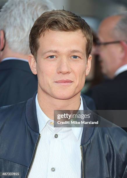 Ed Speleers attends the UK Premiere of "Plastic" at Odeon West End on April 29, 2014 in London, England.