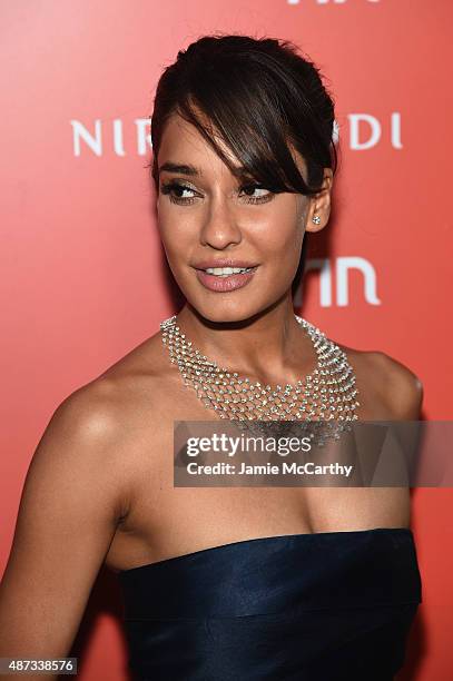 Lisa Haydon attends the Nirav Modi U.S. Boutique grand opening at Nirav Modi Boutique on September 8, 2015 in New York City.