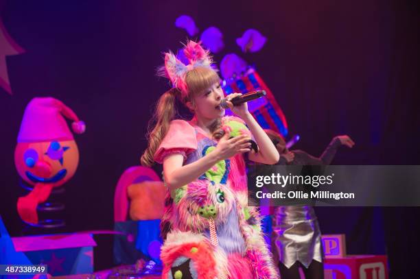 Kyary Pamyu Pamyu performs onstage at Shepherds Bush Empire on April 29, 2014 in London, England.