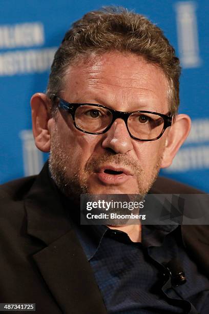 Lucian Grainge, chairman and chief executive officer of Universal Music Group Inc., speaks at the annual Milken Institute Global Conference in...