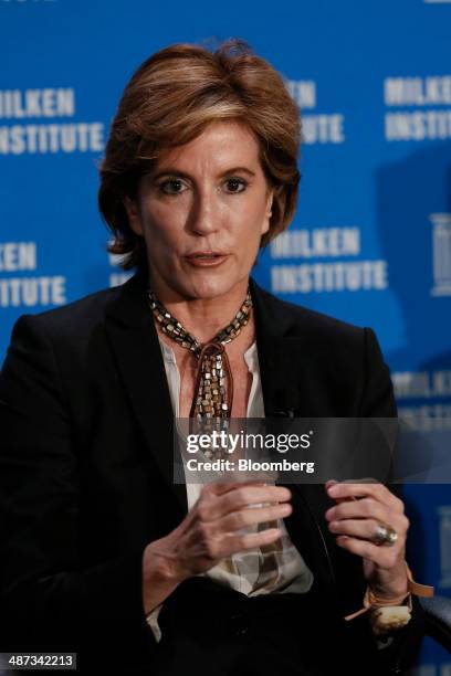 Molly Ashby, chairman and chief executive officer Solera Capital LLC, speaks at the annual Milken Institute Global Conference in Beverly Hills,...