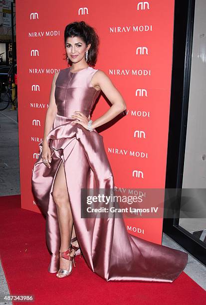 Nimrat Kaur attends the Nirav Modi U.S. Boutique grand opening at Nirav Modi Boutique on September 8, 2015 in New York City.