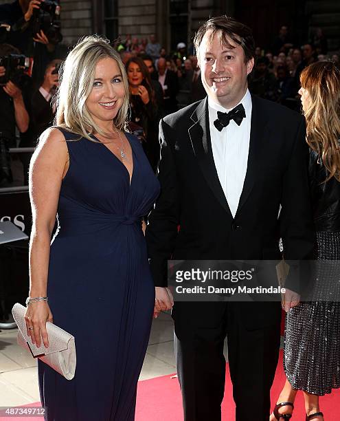 David Mitchell and Victoria Coren Mitchell attend the GQ Men Of The Year Awards at The Royal Opera House on September 8, 2015 in London, England.