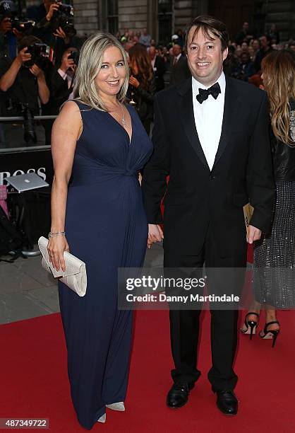 David Mitchell and Victoria Coren Mitchell attend the GQ Men Of The Year Awards at The Royal Opera House on September 8, 2015 in London, England.